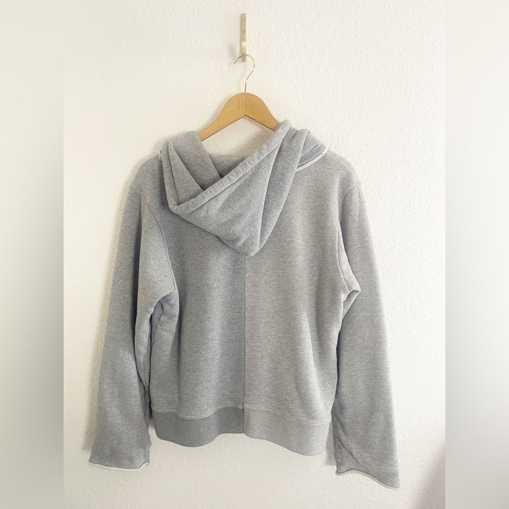 Golden Goose Distressed Gray Two-Tone Hoodie sweatshirt One of a Kind - Picture 3 of 11